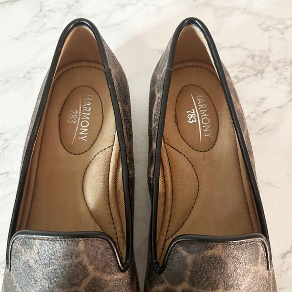 Harmony 783 Brown‎ Giraffe Slip On Grounding Loafers Women's Size 9.5 - Picture 4 of 10